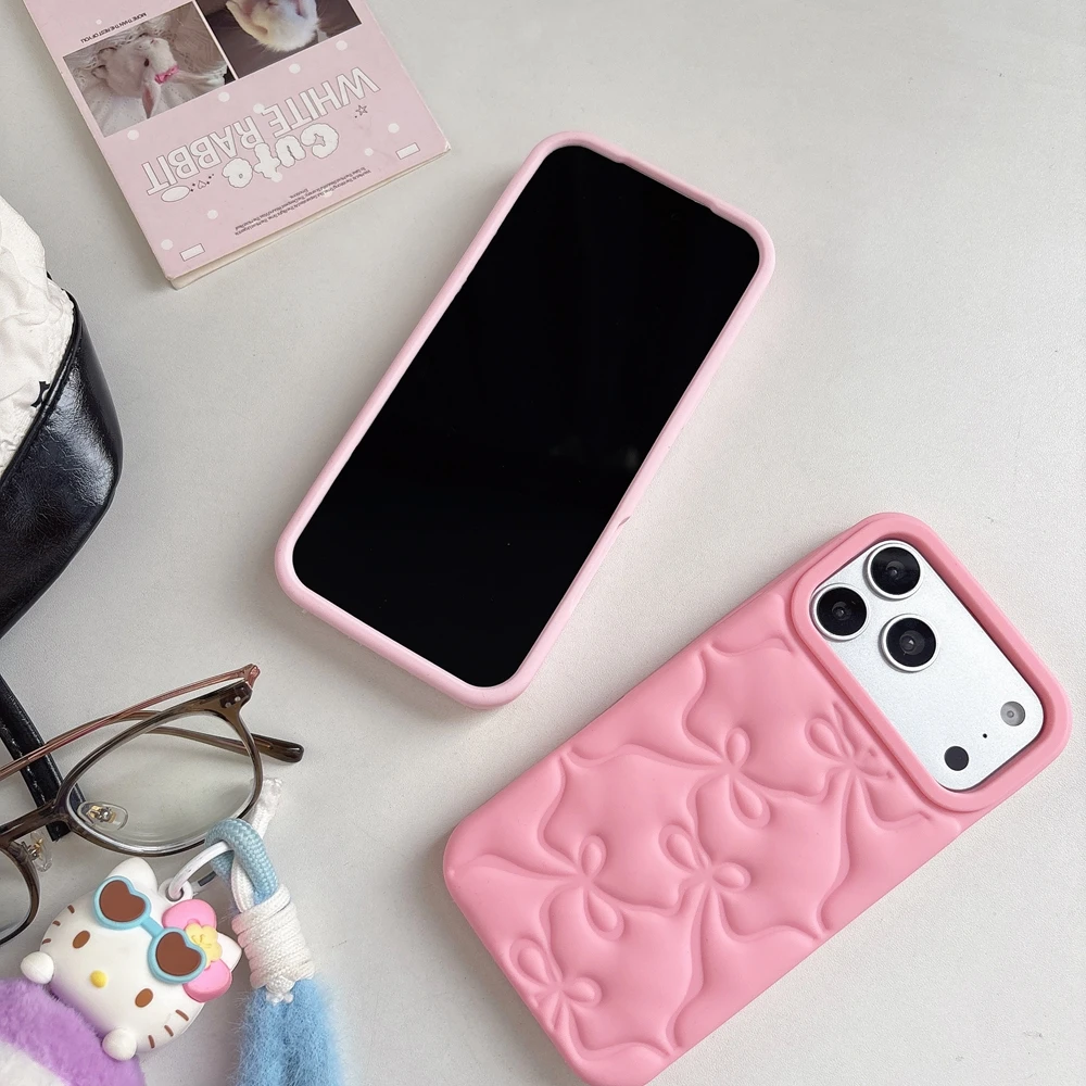 シンプルなピンクのリボン付きシリコン製ソフトフォンケース i - Phone Cases Pinterest のレビューと価格