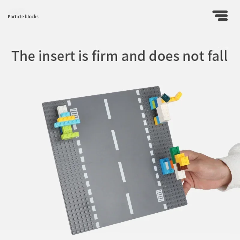 32*32 Dots Building Blocks Base Plate Classic City Street Straight Curved River Baseplates DIY Assembly Board Bricks Toy Gift