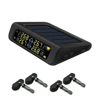 TPMS Solar Power Supply Car Tire Pessure Monitoring System with 4 External / Internal Sensors T882 TPMS Car Alarm System Measure