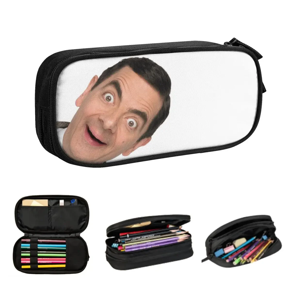 

Mr. Bean Pencil Cases Large Capacity Pen Bags Pen Box Pencil Pouch For Boys Girls Students Stationery School Office