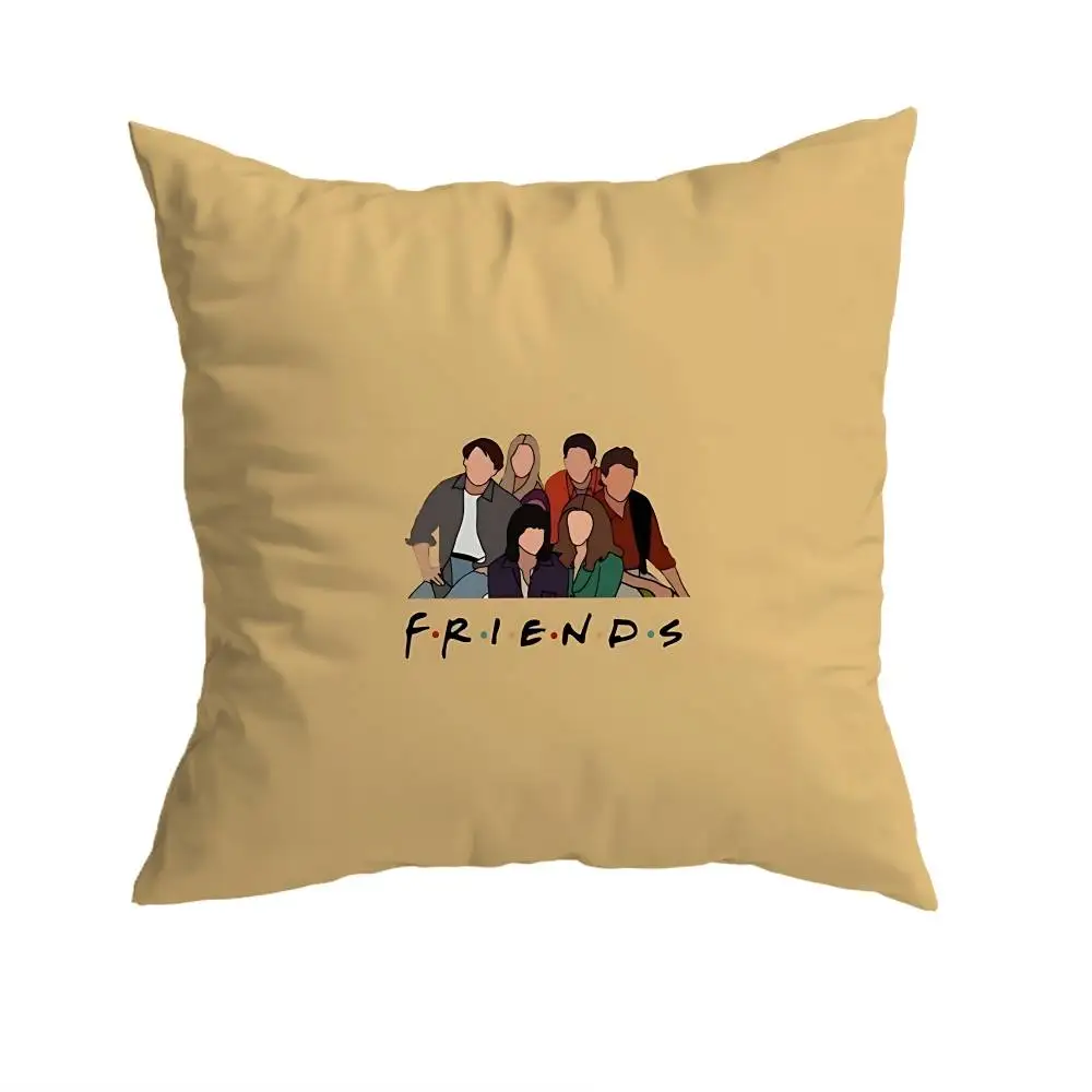 F-Friends TV Show  Pillow Case Anti-dustmite Pillowcase Invisible zipper silky short plush Sofa cushion cover