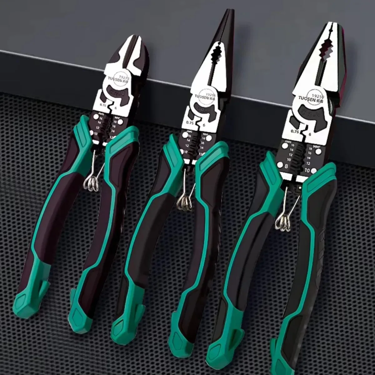 9 Inch Industrial Lineman Pliers, High Leverage Long Nose Wire Stripper & Crimper for Electricians, Heavy Duty Tool