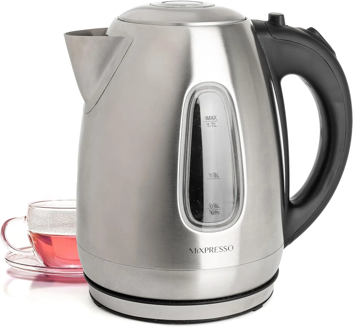 

1.7L Stainless Steel Electric Kettle, 1500W Fast Boiling, Auto Shut-Off & Boil Dry Protection, Cordless