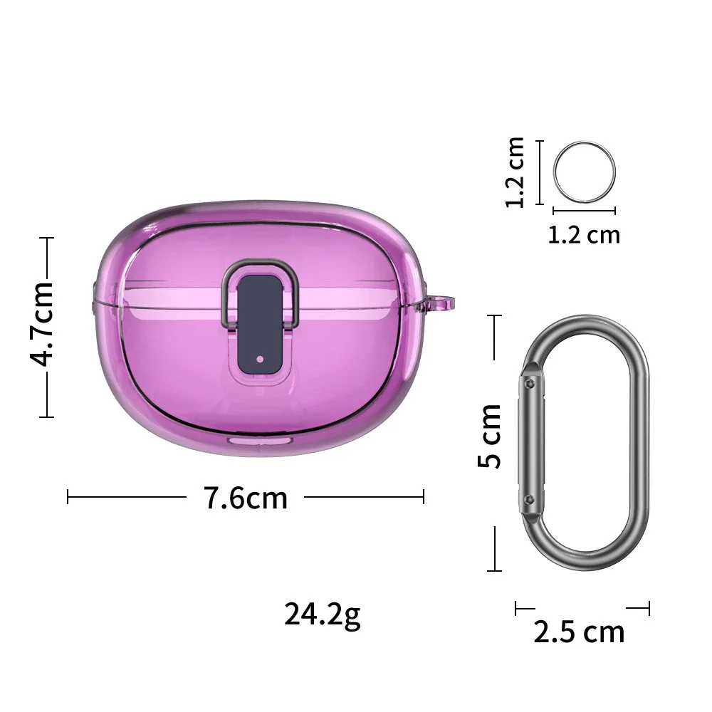 Clear Transparent Case for Bose Ultra Open Earbuds Secure Lock Shockproof Anti-Drop Anti-Collision TPU Protective Shell