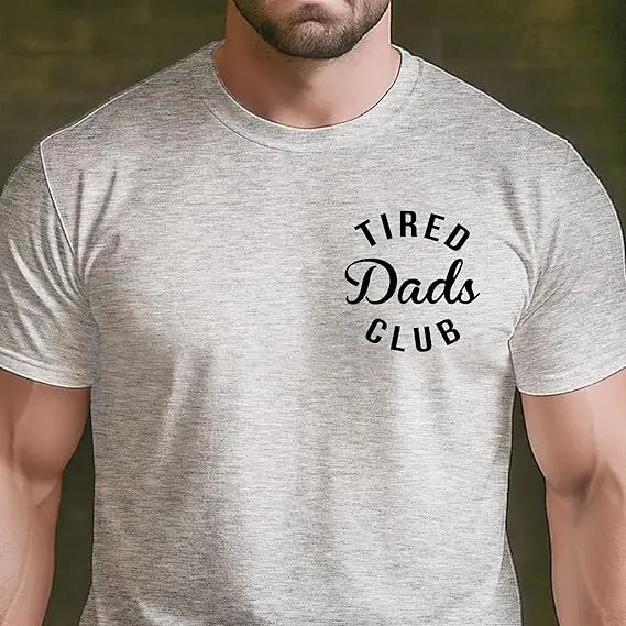 Tired Dads Club Construction Road Car Track Massage Lustiges Geschenk für Papa – Personalisiertes Shirt Y2k Herrenmode Grafikkleidung Neuheit – Detail 3