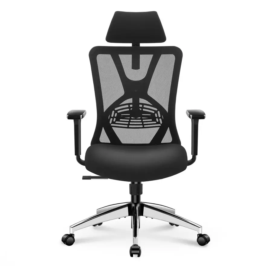 

Ergonomic Office Chair High Back Desk Chair with Adjustable Lumbar Support, Headrest amp 3D Armrest 130Rocking Mesh Computer Ch