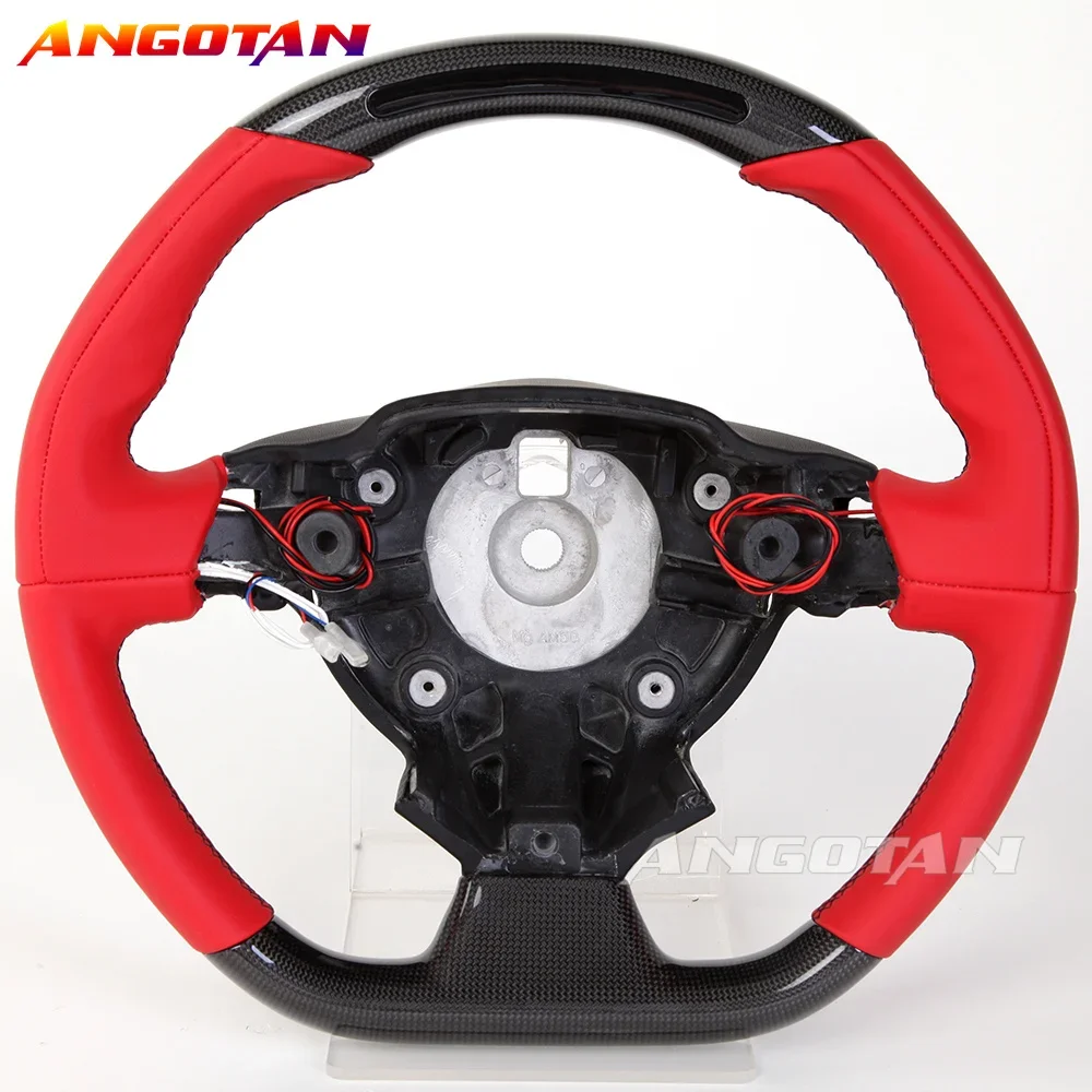 LED/LCD Carbon Fiber Smooth Leather Steering Wheel With Fit For Ferrari 458 488 f12