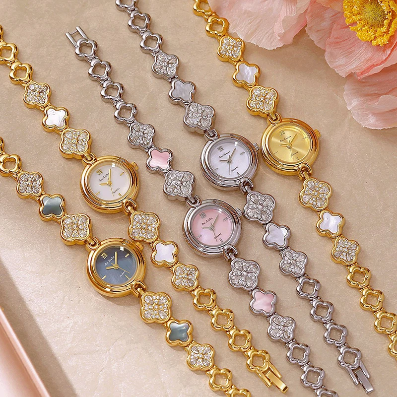 Light Luxury Women's Watches Advanced Temperament Cherry Pink Circular Dial Watches For Woman Natural Colored Shell Lady's Watch