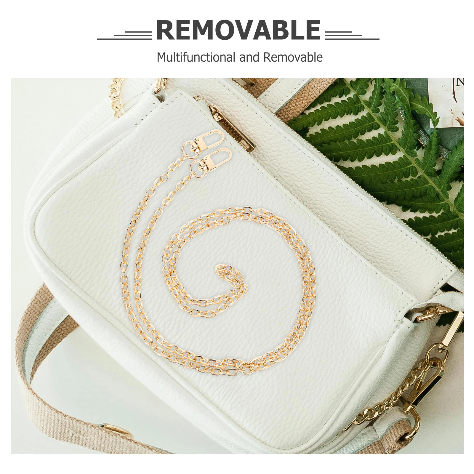 المرأة استبدال المعادن لحقيبة اليد حقيبة الكتف الضوء الذهبي دائم قابل للتعديل Crossbody حزام الكتف محفظة محفظة معدنية