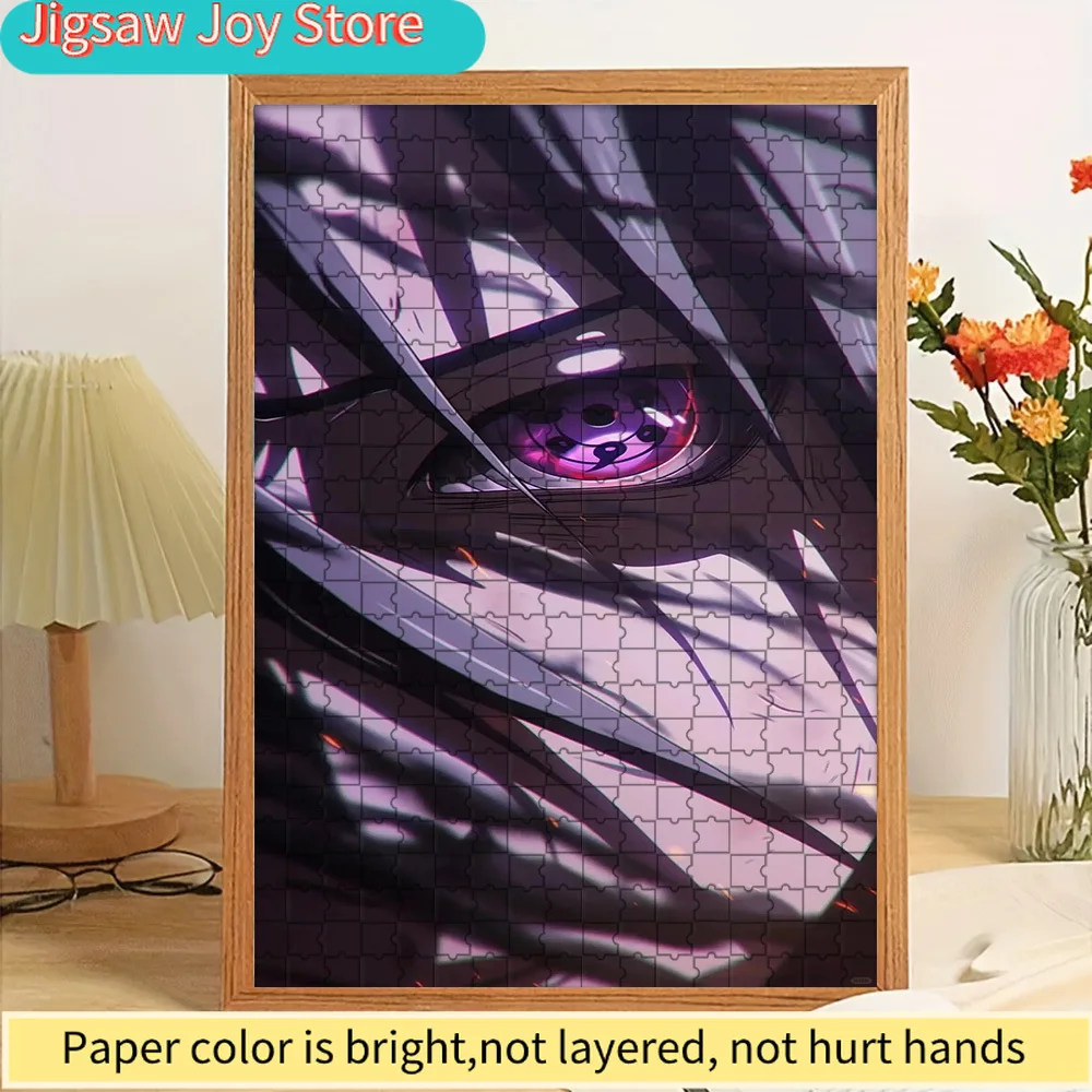 

Anime Uchiha Madara Rinnegan Purple Eye Close-Up Scene Paper Jigsaw Puzzle, Premium Thick Paper Material, HD Dramatic Dark Tone