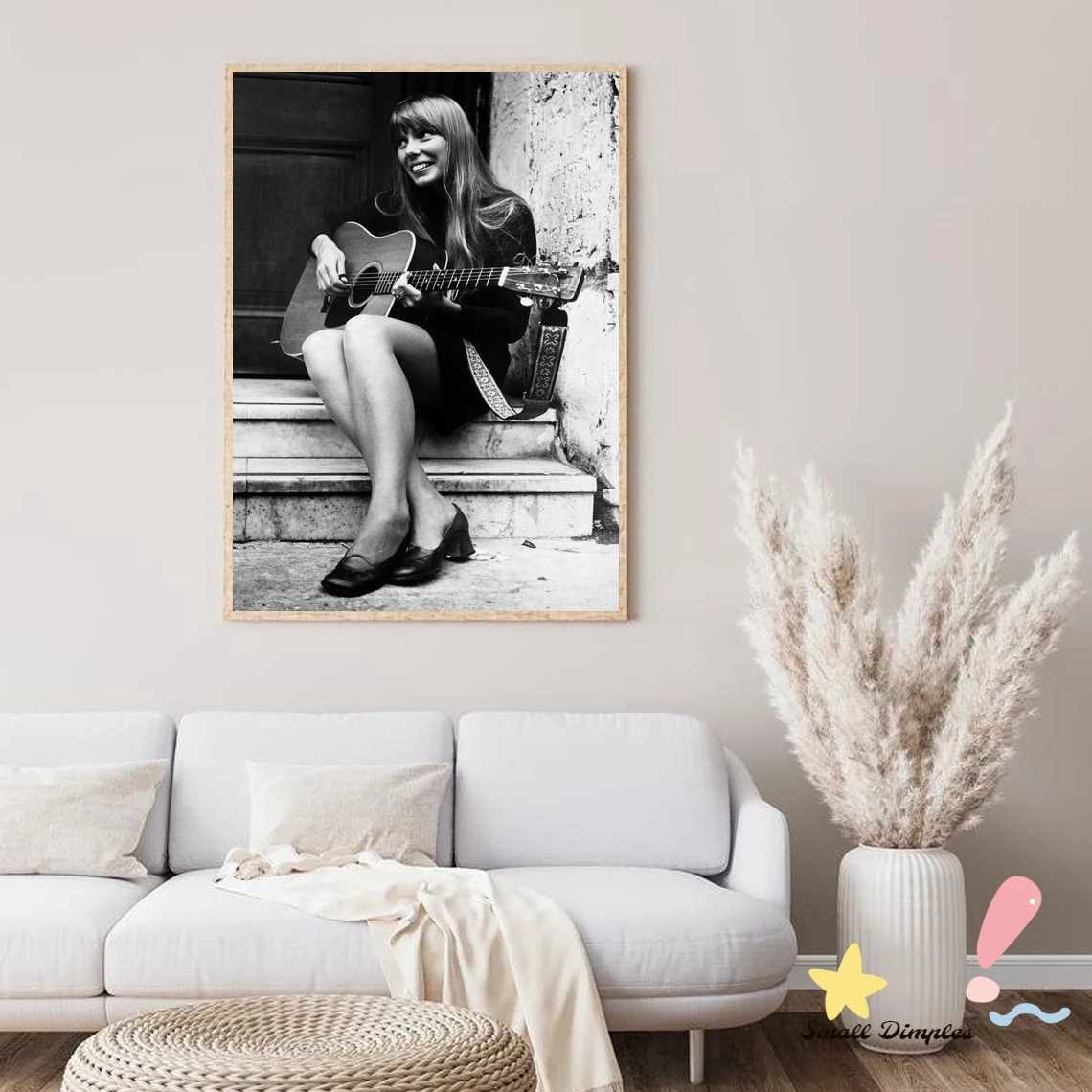 Joni Mitchell Poster Música Estrela Pôster Impressão de Arte Decoração de Casa Pintura de Parede (Sem Moldura)