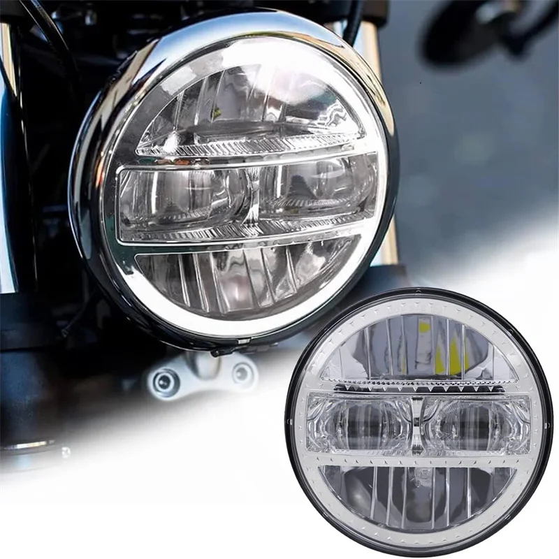 

Newest Motorcycle Headlights 5.75" 5 3/4 Black LED Headlight For Harley Sportster 1200 883 Street 500 750 Round Headlamp