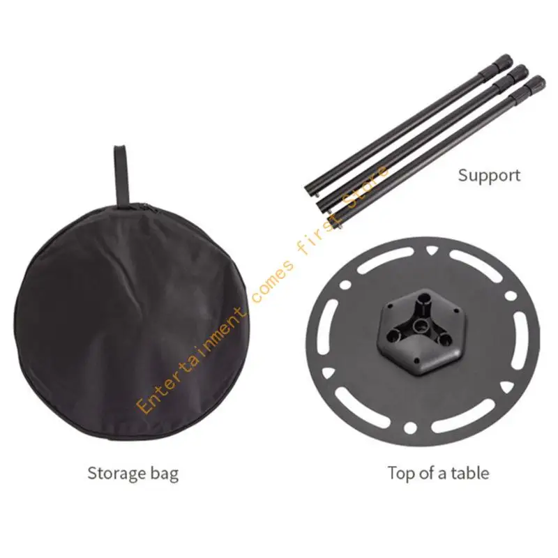 Portable Outdoor Side Table Aluminum Alloy Folding Round Table Lightweight Camping Table for Picnic Camp Coffee Travel 55KD