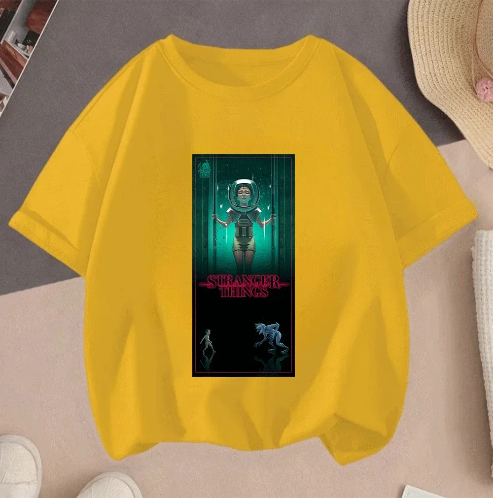 

New Summer Casual Hot Selling Short Sleeve Tops Stranger Things 2D Graphic Print 2026 For Youth Children Girls Boys
