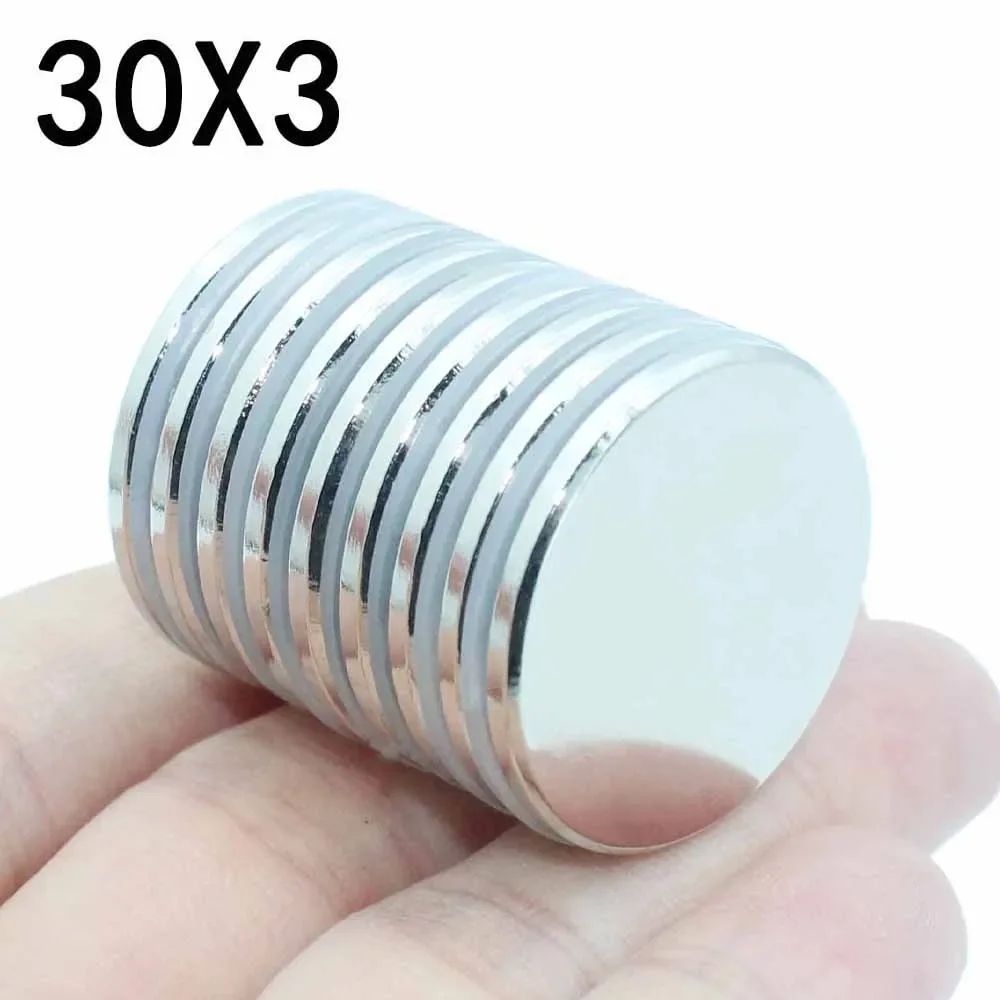 3/5/8/12/15 Pcs 30x3 Neodymium Magnet 30mm x 3mm N35 NdFeB Round Super Powerful Strong Permanent Magnetic imanes Disc 30*3