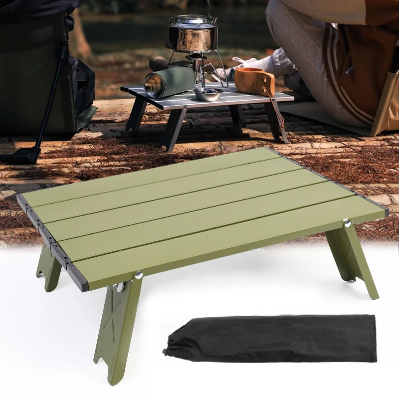 Outdoors Camping Mini table Ultralight portable Aluminium alloy Foldable Table for Picnic BBQ Super small casual table Tent camp