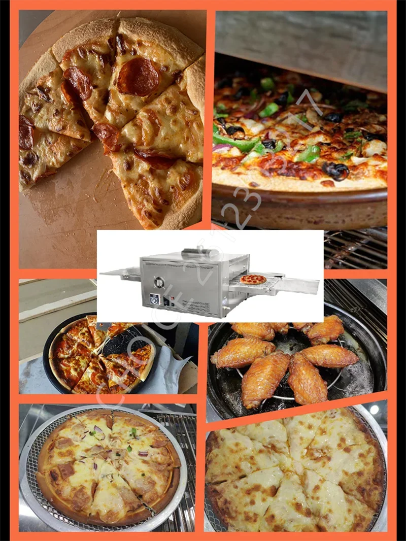 Commercial Bakery Equipment Gas Industrial Bread Baking Pizza Oven Conveyor Pizza Oven Stainless Steel Pizza Making Machine