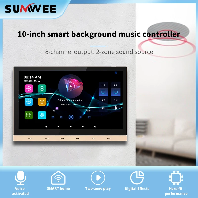 10inch android 11 32G WIFI Bluetooth  Home audio background music system Wall Amplifier Control Panel