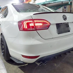 Rear Bumper Side Splitters For Volkswagen Jetta A6 5C TSI TDI MPI 2014-2017 Rear Diffuser Exhaust Pipe Trim Splitter Bodykits
