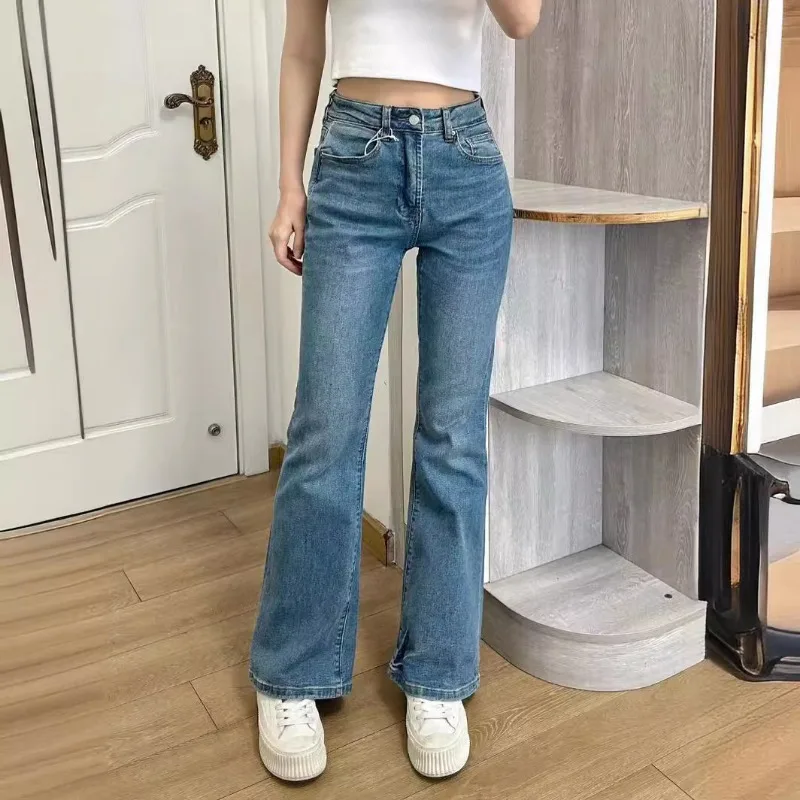 

High-end Women's Spring/summer Vintage Flared Casual Slim-fit Jeans