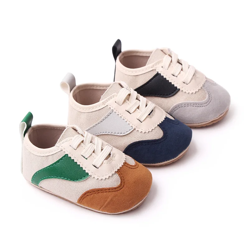 

New 0-18M Baby Sports Shoes Boy Newborn Infant Toddler Casual Canvas Sneakers Soft Sole Anti-slip First Walkers Crawl Crib Shoes