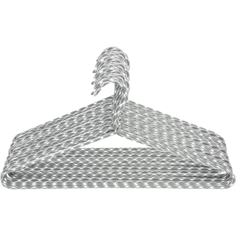 

Clothes Hangers 30 Pack Stylish Fabric Wrapped Metal, Space Saving Coat, Velvet, Pant Hangers for Closet Organization,