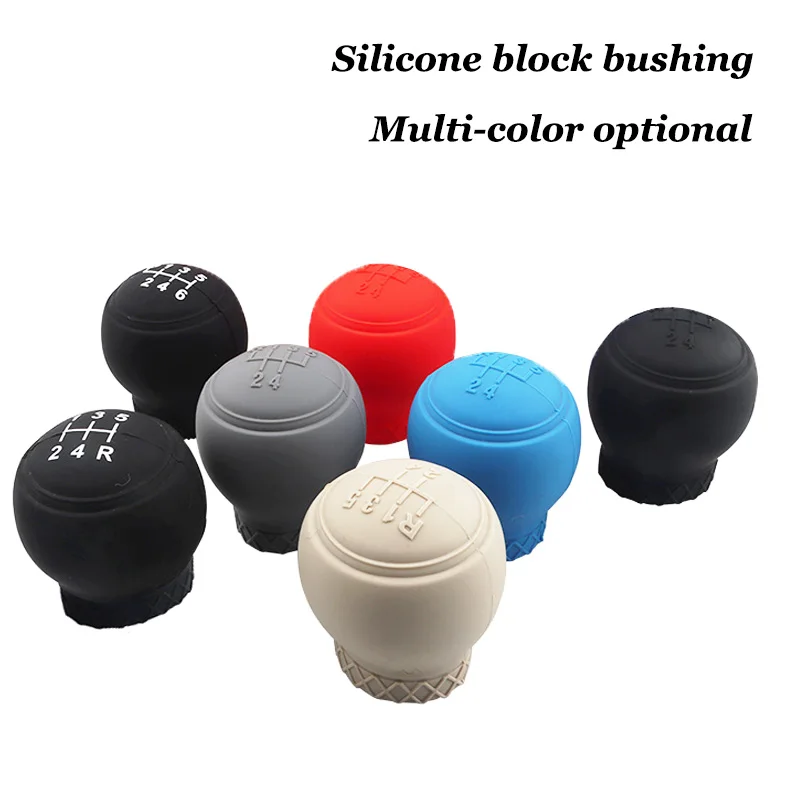 Universal Gear Shift Knob Silicone Cover Protect Top Dustproof WaterProof Skin Nonslip Shifter Collar Manual For Hyundai Tucson