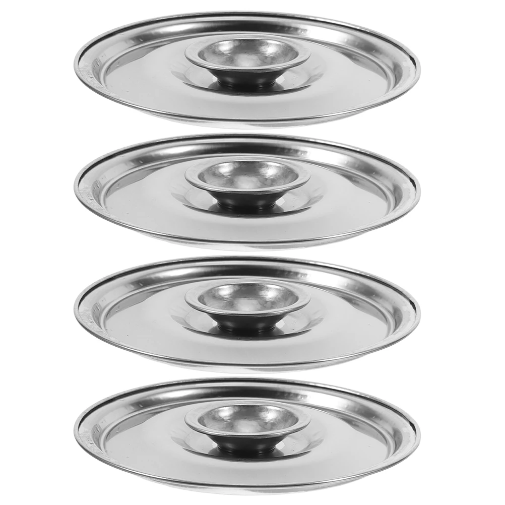 

Small Stainless Steel Bowl Lid Cover for Oil Pots Round Silver Cooking Replacement
