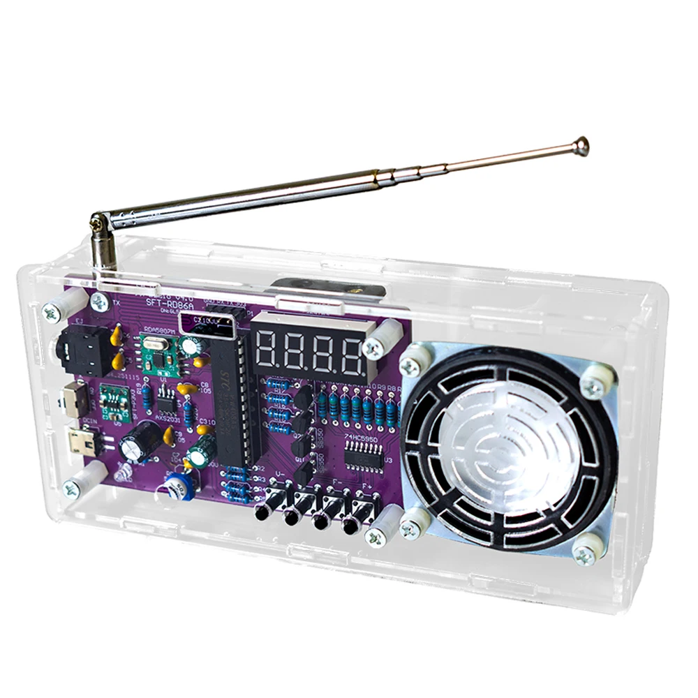 FM Radio Kit 87.5-108MHz LED Digital Display DIY Electronics Soldering Kits Monophonic 5W RDA5807M