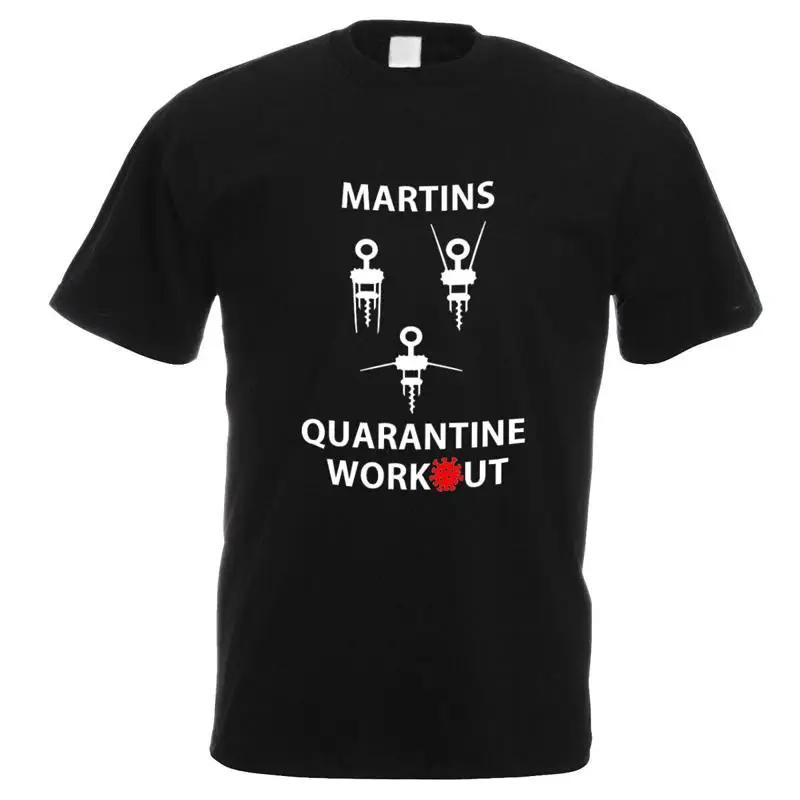 

Персонализированная мужская черная футболка Quarantine Workout Xtsn167