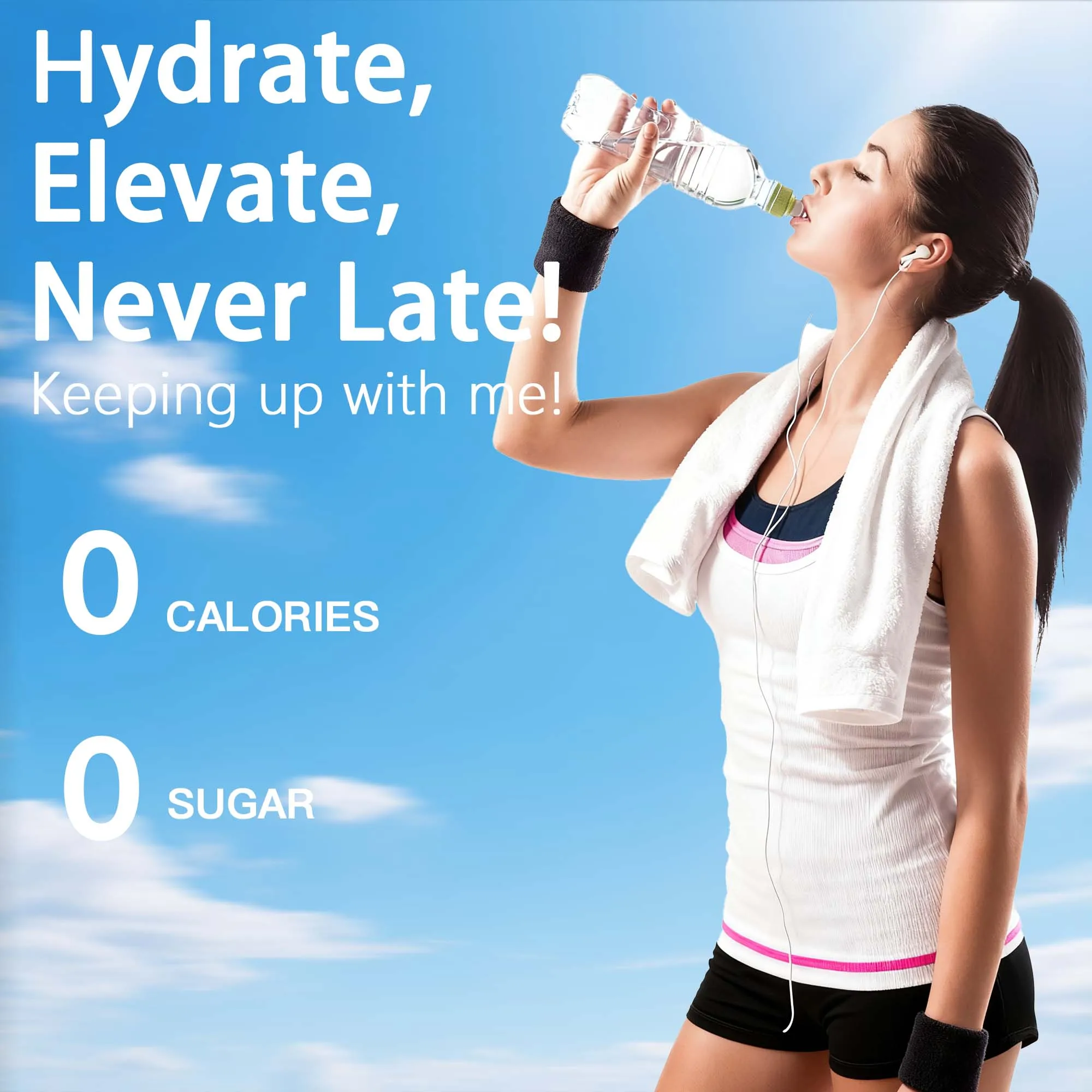 مسحوق إلكتروليت خالي من السكر و0 سعرات حرارية، خليط مشروبات بالكهرباء، عبوة مكملات مائية متعددة، 6.35 أونصة #2