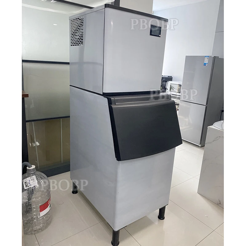 Restaurant Bar Hotel Commercial Cube Ice Machine, Ice Cube Maker Machine Equipped with Freezer Compartment
