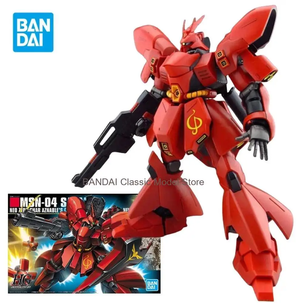 

Конструктор Bandai HG MSN-04 Sazabi Mobile Suit Gunpla: Фигурка Гандам, модель для сборки, аниме-фигурки, игрушки для мальчиков, детские подарки