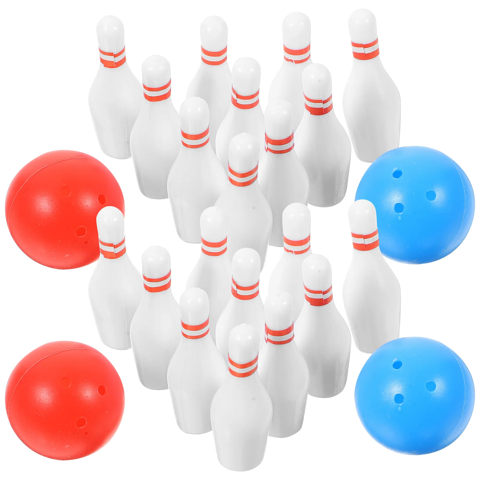 

2 Sets Toy Bowling Ball Small House Decor Accessory Resin Mini Model Baby Home Accessories