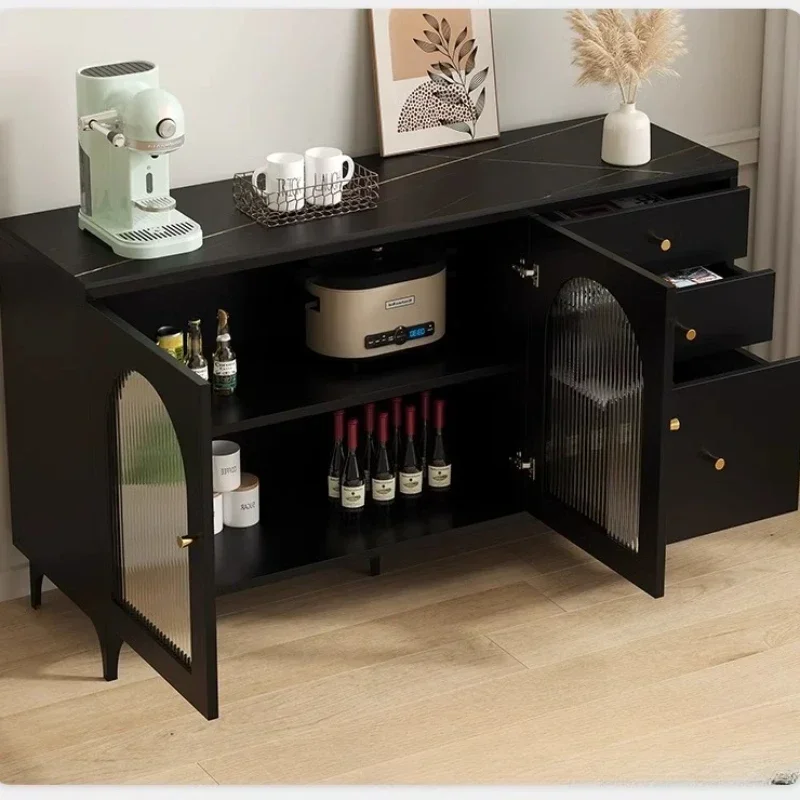 Dining Room Sideboard Coffee Bar Cabinet Storage Locker 3 Drawes Gabinetes De Cocina Home Mobile Side Table Kitchen Furniture