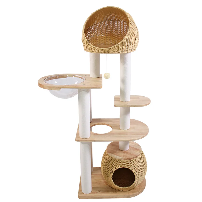 

Solid wood cat climbing frame cat frame tree climbing frame scratching board cat climbing solid wood