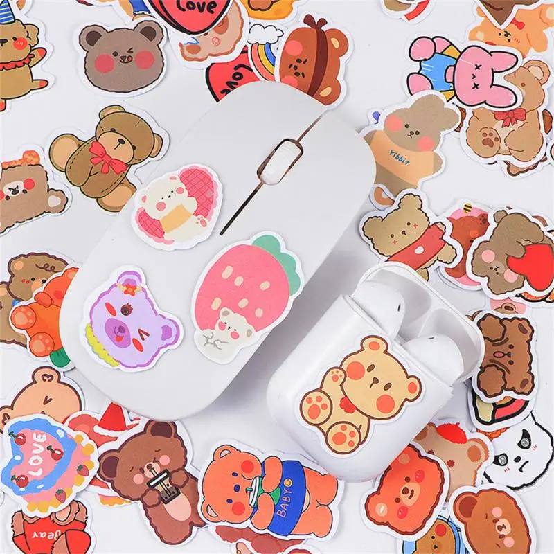100pcs Cute Bear Animals Cartoon Graffiti Stickers DIY Phone Guitar Laptop Notebook Suitcase Cup Waterproof Sticker Kids Toy