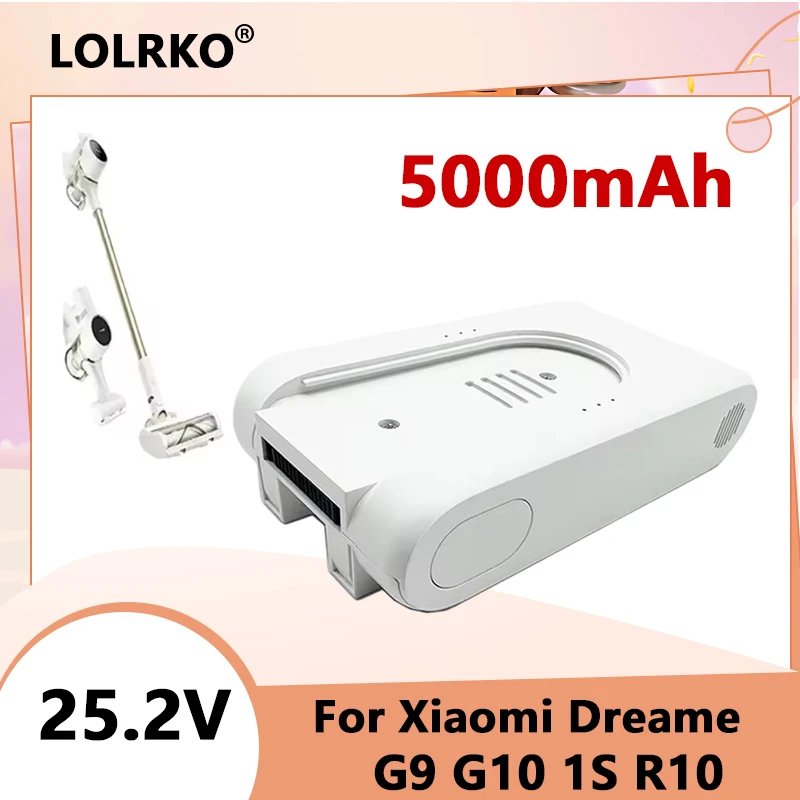For Xiaomi G9 G10 1S R10 Vacuum Cleaner Parts Lithium Ion Battery Pack 25.2V 5000mAh P2046-7S1P-BC
