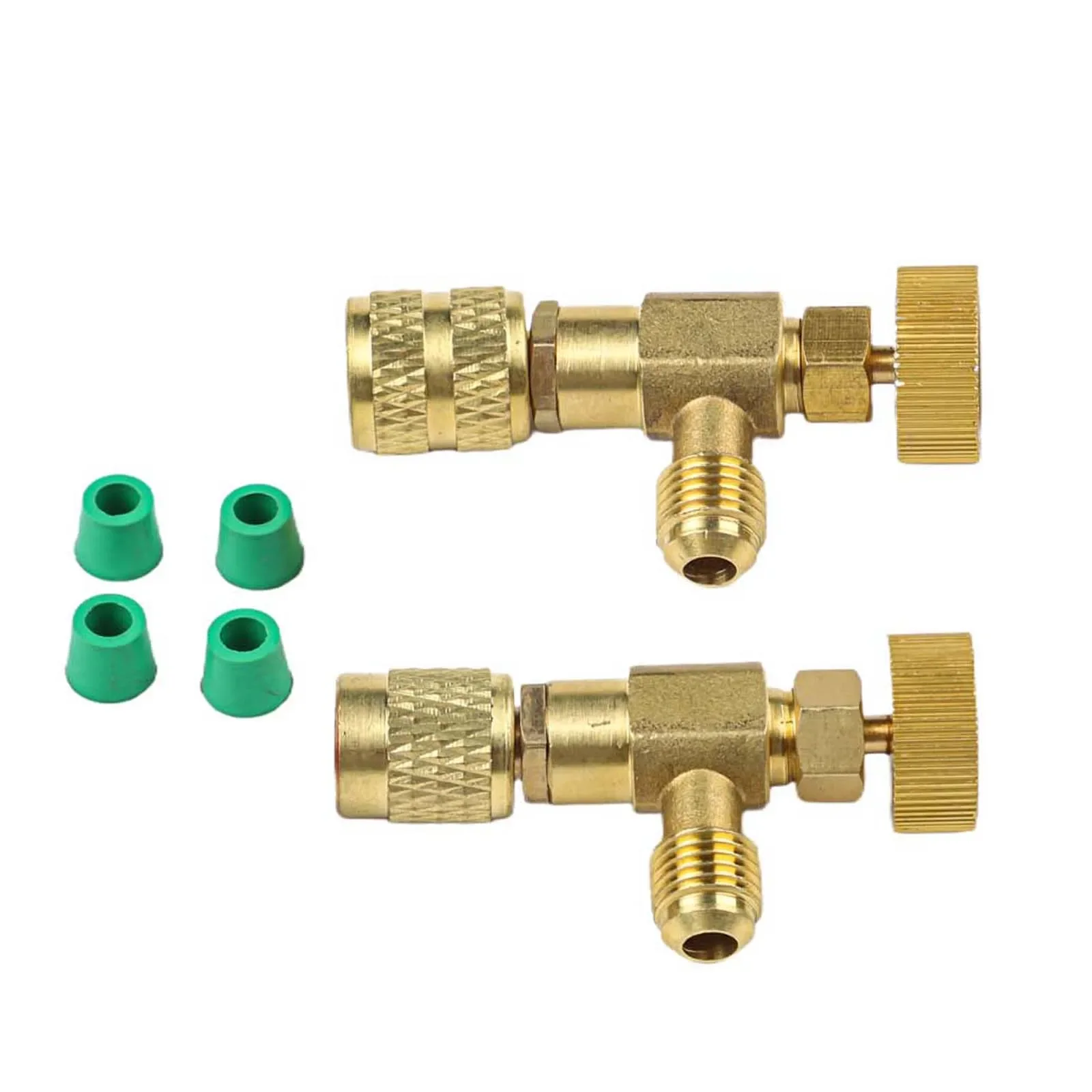 Replacement Air Conditioning adapter Coupler Gold Refrigeration Safety Valve 1/4