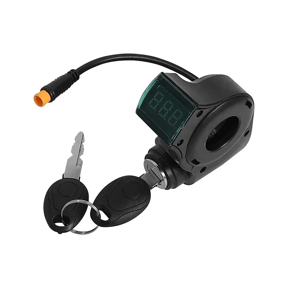 E-Bike Lgnition Lock Key Thumb Throttle for KUGOO M4 XiaoMi M365 Voltmeter Digital Voltage Display Switch 3Pin Electric Scooter