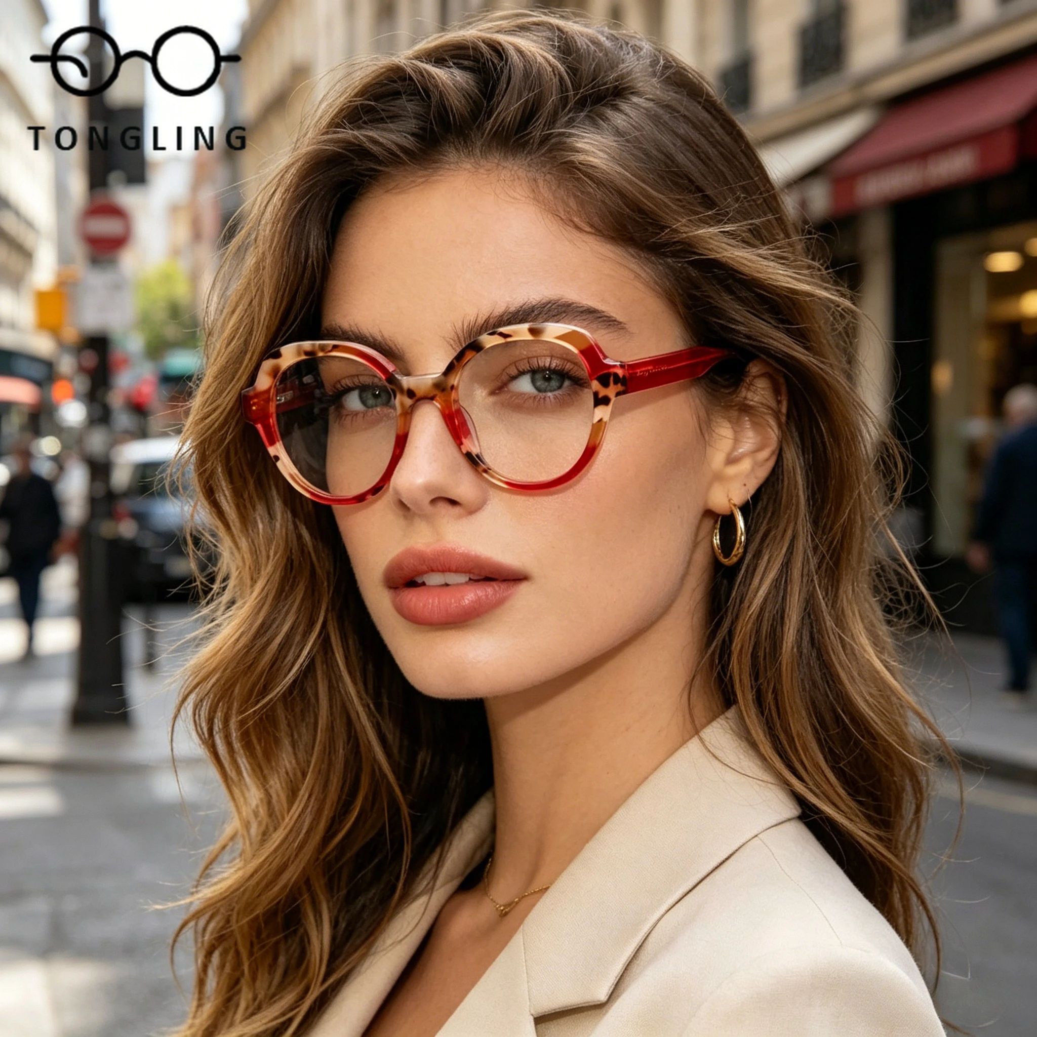 

2026 New Top-Notch Fashion Women Multi-Color Handcrafted High-Quality Acetate Glasses Retro Men Round Commuting Eyeglass Frame