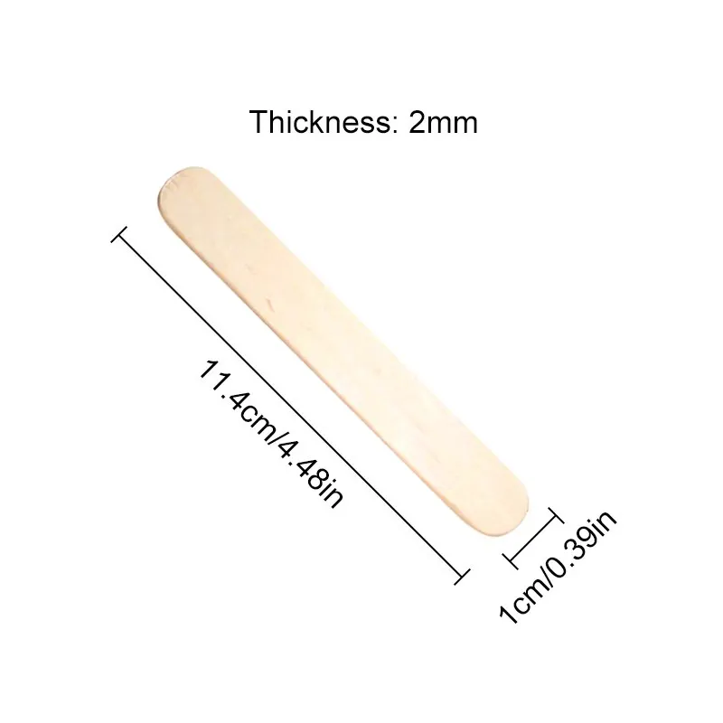 50pcs Natural Wooden Ice Cream Popsicle Sticks Wood Stick Ice Cream Spoon Hand Art Ice Cream Ice Cube Lollipop Cake Tools