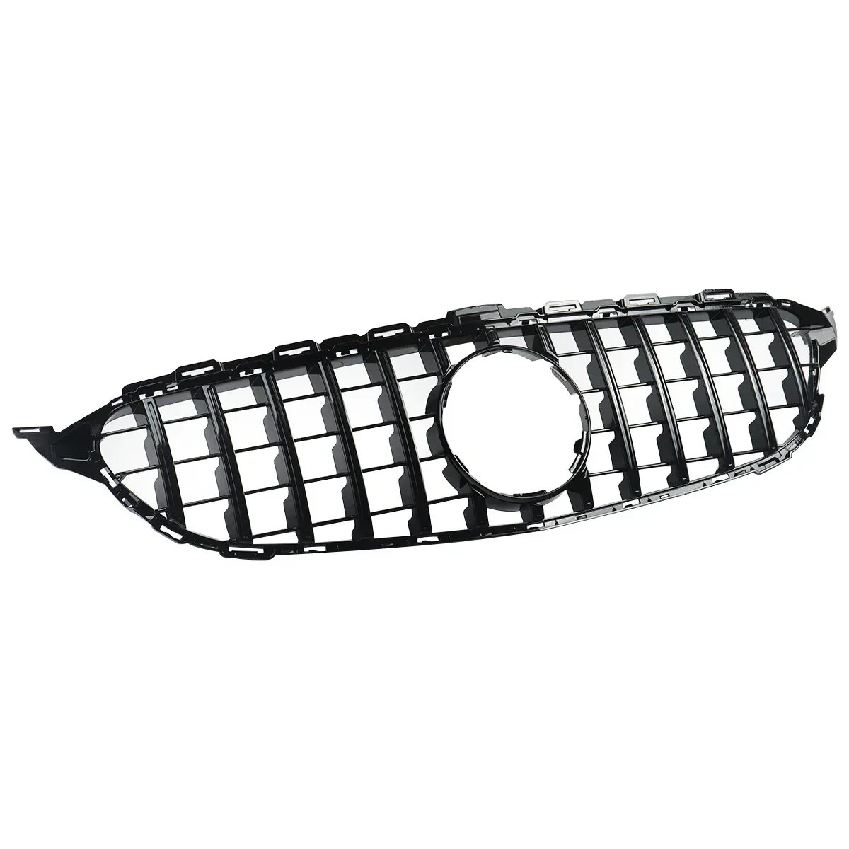 Racing Front Center Grille Fit Mercedes Benz C-Class W205 C180 C200 C250 C43 2014-2018 Auto Exterior Accessories