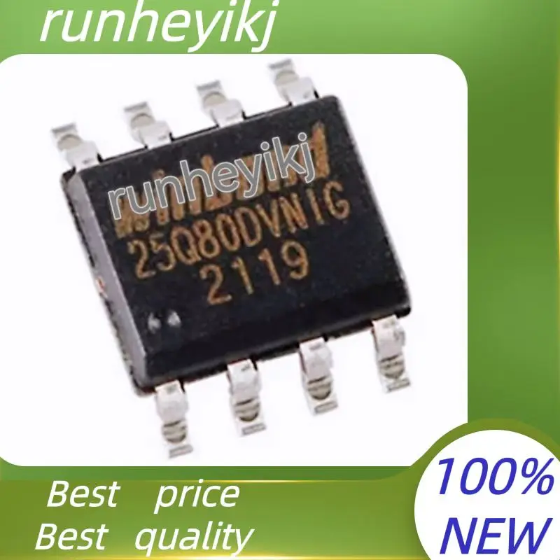 10PCS/LOTE 100% New   W25Q80DVNIG W25Q80DVNIG 25Q80DVNIG  W25Q80 SOP-8 Memory IC W25Q80DV