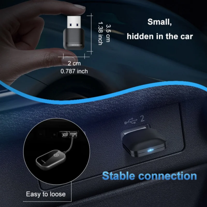 1 قطعة M10 Car-mounted carplay IOS أندرويد 2 في 1 سلكي إلى صندوق الملاحة الذكي للسيارة اللاسلكية #4