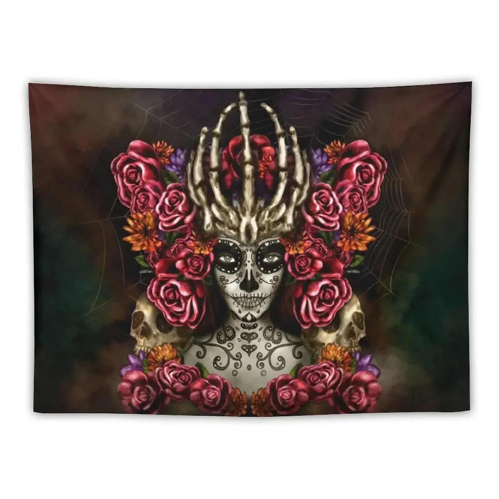 La Calavera Catrina Tapestry Decor For Bedroom Bedrooms Decorations Tapestry