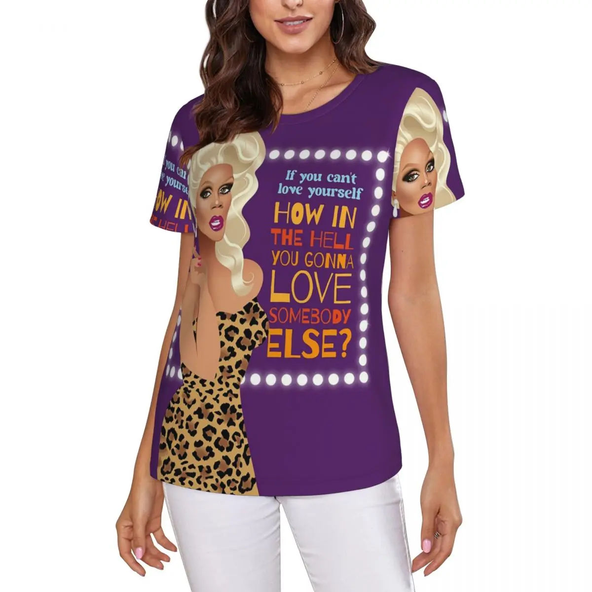 Camiseta Drag Queen Royalty RuPaul's Drag Race Rupaul RPDR para mujer, camisetas de manga corta, ropa con cuello redondo, camisetas de verano, ropa de calle