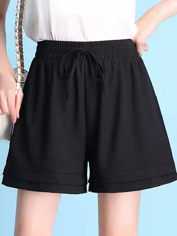 

Женские повседневные брюки большого размера из ледяного шелка, хлопка и конопли, с низкой посадкой, из ПВХ-материала, для женщин среднего возраста