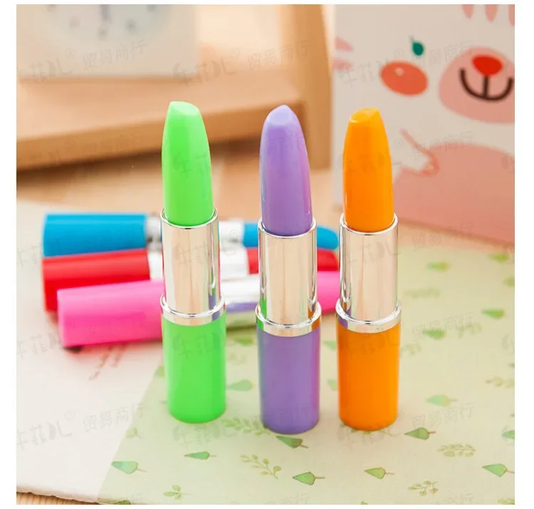 50PCS  P-0151 Creative Stationery Gifts Cute lipstick Lipstick Smooth Advertisement Fixed Ball Pen Mixed Batch