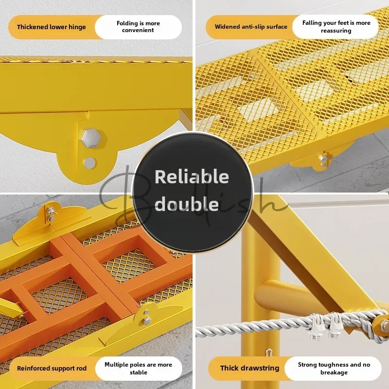 Stool folding, lifting, thickening, telescopic, extra-thick, multi-functional, portable stirrup, decoration scraping putty